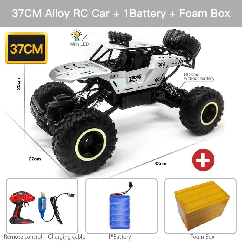 High-Power RC Off-Road Truck – ZWN 4WD Remote Car with Lights (1:12 / 1:16)